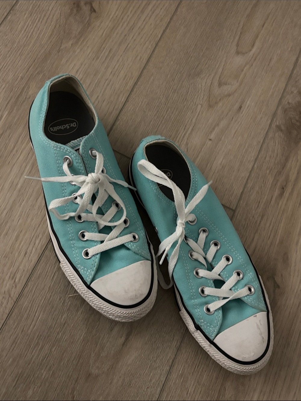 Converse Aqua Canvas Low-Top Sneakers with White Laces